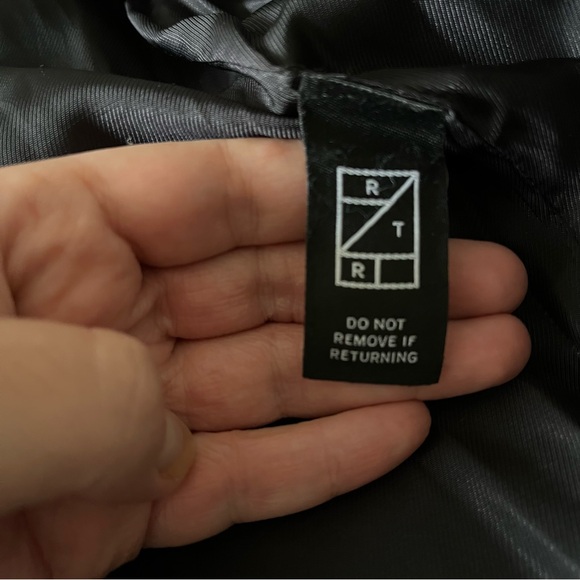 PETER SOM Coat size2 Colorblock Wool-Blend Midi Button Lined Black Pink Tan l-xl - Picture 13 of 13